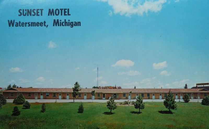 Sunset Motel - Vintage Postcard